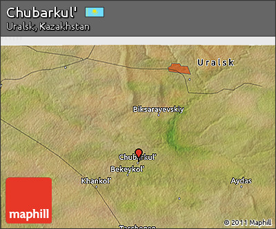 Satellite 3D Map of Chubarkul'