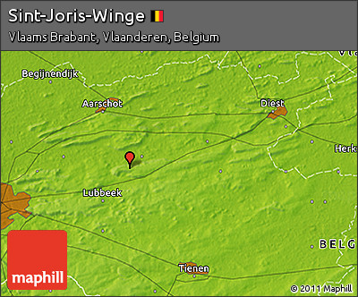 Physical 3D Map of Sint-Joris-Winge