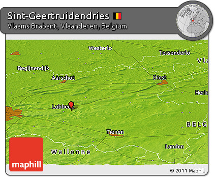 Physical Panoramic Map of Sint-Geertruidendries