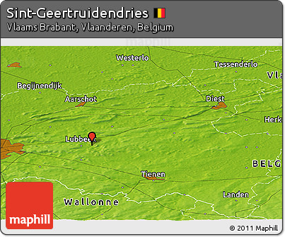 Physical Panoramic Map of Sint-Geertruidendries