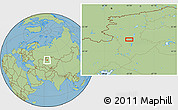 Savanna Style Location Map of the area around 50° 55' 47" N, 63° 49' 30" E