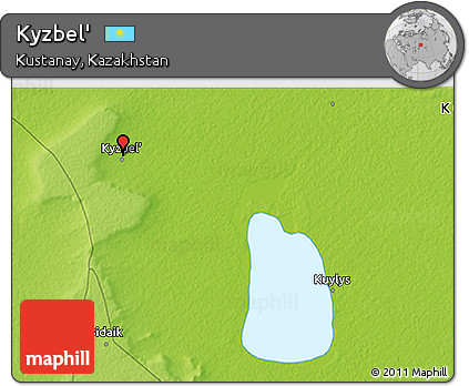 Physical 3D Map of Kyzbel'