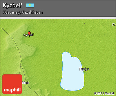 Physical 3D Map of Kyzbel'