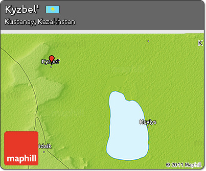 Physical 3D Map of Kyzbel'