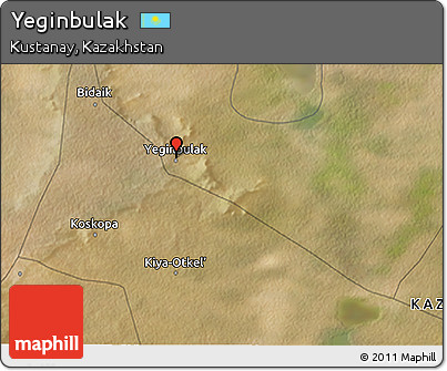 Satellite 3D Map of Yeginbulak