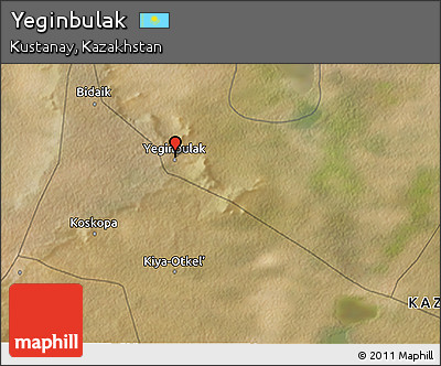 Satellite 3D Map of Yeginbulak