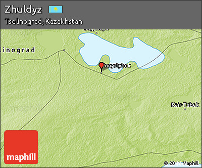 Physical 3D Map of Zhuldyz