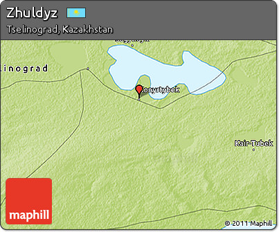 Physical 3D Map of Zhuldyz