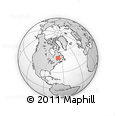 Outline Map of the Area around 50° 55' 47" N, 68° 46' 30" W, rectangular outline