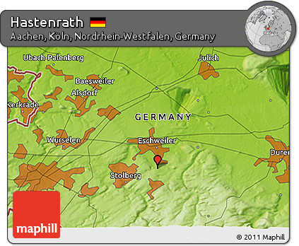 Physical 3D Map of Hastenrath