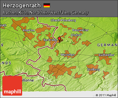 Physical 3D Map of Herzogenrath