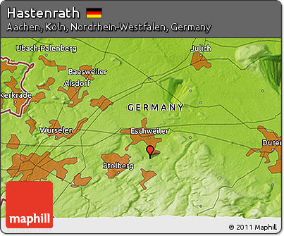 Physical 3D Map of Hastenrath