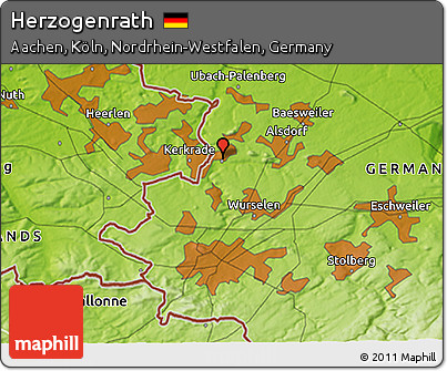 Physical 3D Map of Herzogenrath