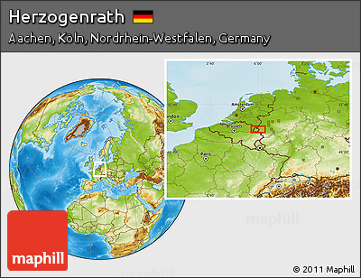 Physical Location Map of Herzogenrath
