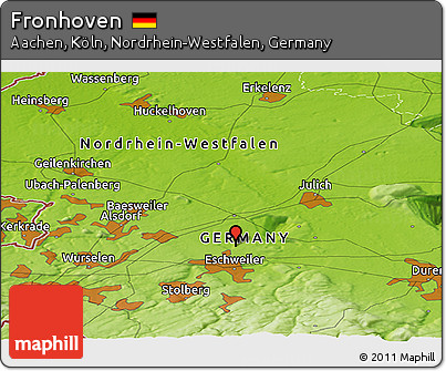 Physical Panoramic Map of Fronhoven