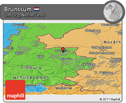 Political Panoramic Map of Brunssum