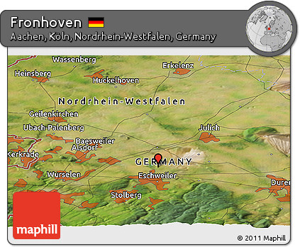 Satellite Panoramic Map of Fronhoven