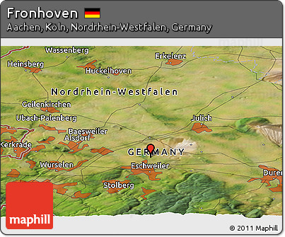 Satellite Panoramic Map of Fronhoven