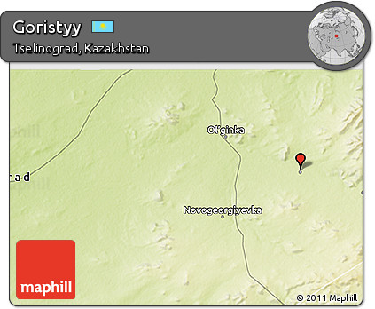 Physical 3D Map of Goristyy