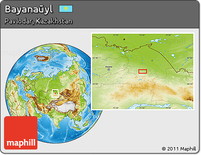 Physical Location Map of Bayanaūyl