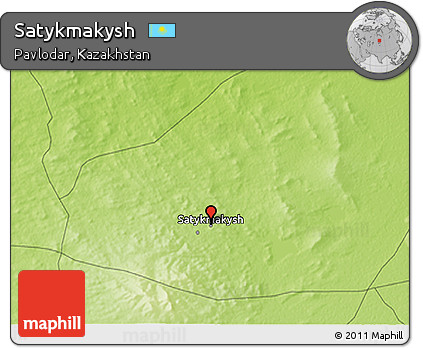 Physical 3D Map of Satykmakysh