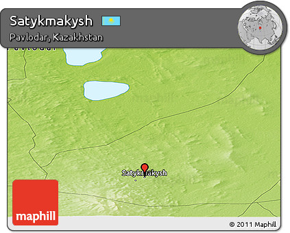 Physical Panoramic Map of Satykmakysh