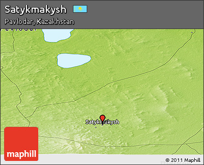 Physical Panoramic Map of Satykmakysh