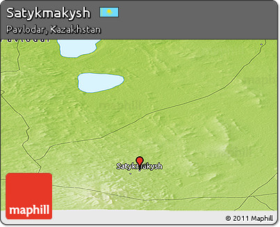 Physical Panoramic Map of Satykmakysh