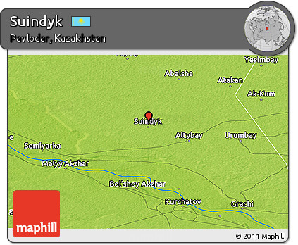 Physical Panoramic Map of Suindyk