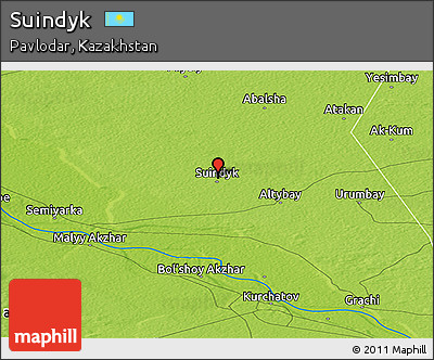 Physical Panoramic Map of Suindyk