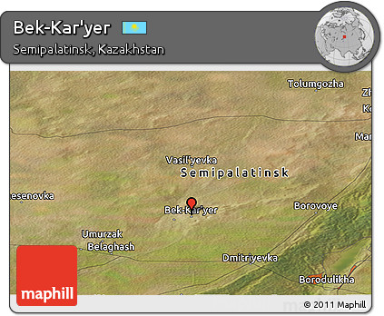 Satellite Panoramic Map of Bek-Kar'yer