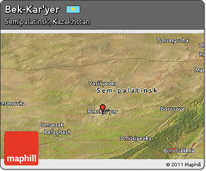 Satellite Panoramic Map of Bek-Kar'yer