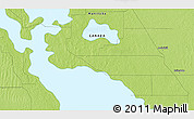 Physical 3D Map of the area around 50° 55' 47" N, 98° 31' 30" W