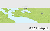 Physical Panoramic Map of the area around 50° 55' 47" N, 98° 31' 30" W