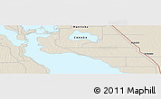 Shaded Relief Panoramic Map of the area around 50° 55' 47" N, 98° 31' 30" W
