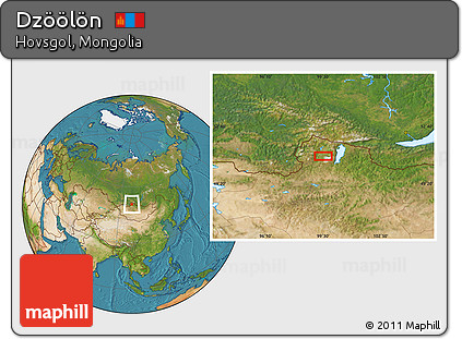 Satellite Location Map of Dzöölön