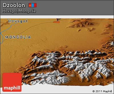 Physical Panoramic Map of Dzöölön