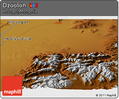 Physical Panoramic Map of Dzöölön