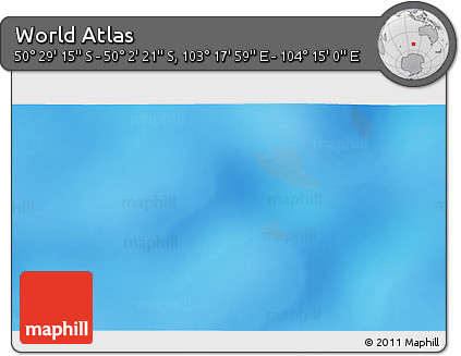 Physical 3D Map of the Area around 50° 15' 48" S, 103° 46' 30" E