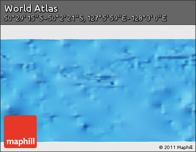 Physical 3D Map of the Area around 50° 15' 48" S, 127° 34' 30" E