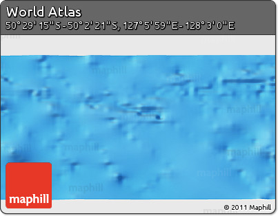 Physical 3D Map of the Area around 50° 15' 48" S, 127° 34' 30" E