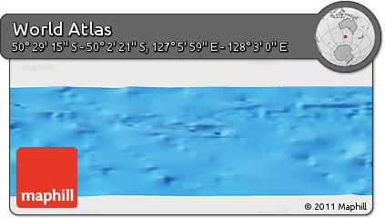 Physical Panoramic Map of the Area around 50° 15' 48" S, 127° 34' 30" E