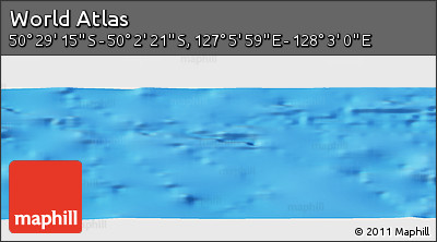 Physical Panoramic Map of the Area around 50° 15' 48" S, 127° 34' 30" E