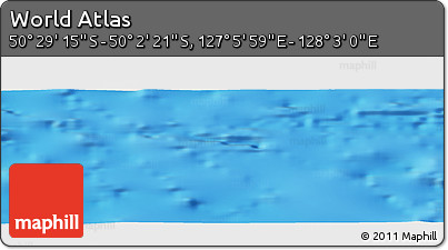 Physical Panoramic Map of the Area around 50° 15' 48" S, 127° 34' 30" E