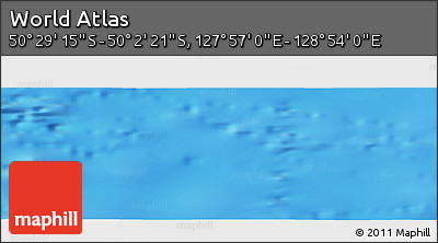 Physical Panoramic Map of the Area around 50° 15' 48" S, 128° 25' 30" E
