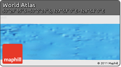 Physical Panoramic Map of the Area around 50° 15' 48" S, 128° 25' 30" E
