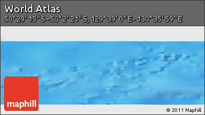Physical Panoramic Map of the Area around 50° 15' 48" S, 130° 7' 30" E