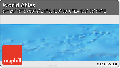 Physical Panoramic Map of the Area around 50° 15' 48" S, 130° 7' 30" E