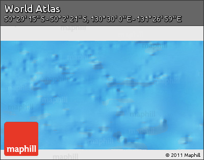Physical 3D Map of the Area around 50° 15' 48" S, 130° 58' 29" E