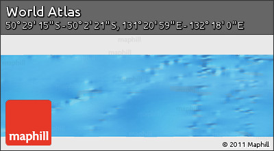 Physical Panoramic Map of the Area around 50° 15' 48" S, 131° 49' 29" E